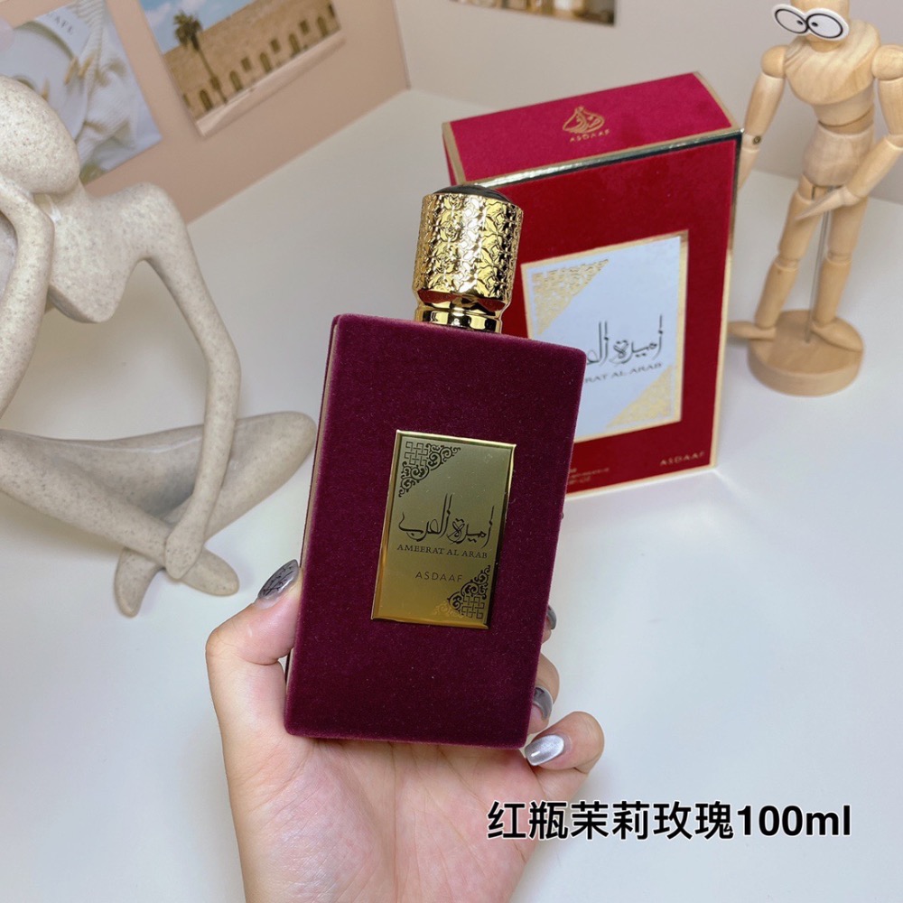 拉塔法香水茉莉玫瑰麝香紅瓶100ml  lattafa ameerat al arab-細節圖2