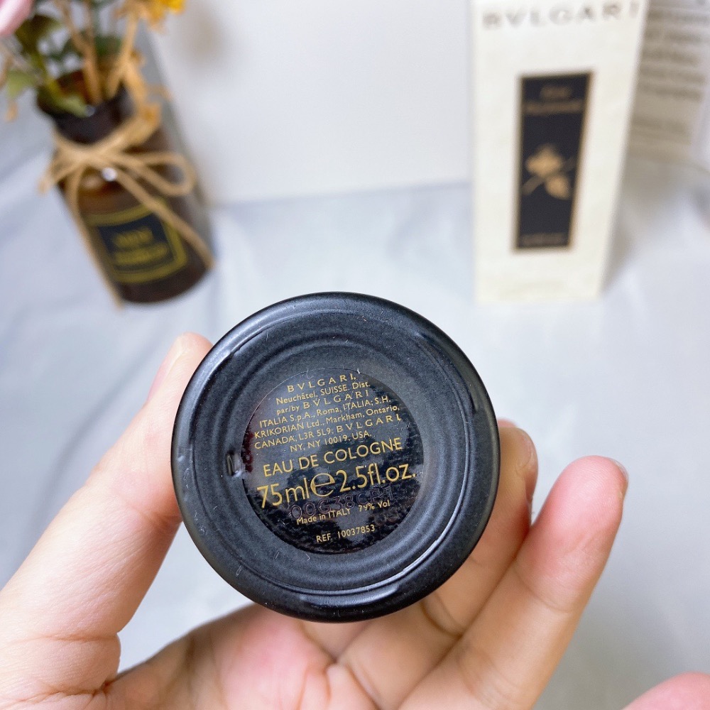 Bvlgari寶格麗The Noir黑茶中性香水75ML EDC古龍，皮革藥感的烏木玫瑰-細節圖3