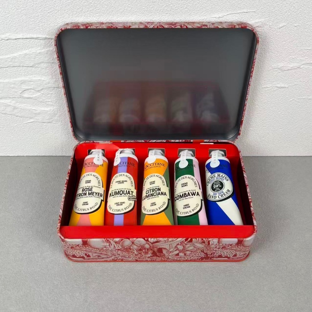 歐舒丹護手霜五件套 新款大吉紅 對版翻蓋-細節圖3