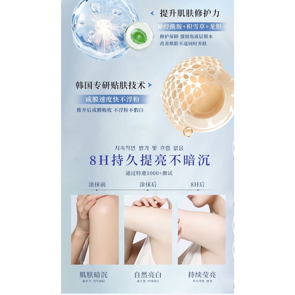 韓國🇰🇷WHITE美白煙酰胺身體乳200ml*2袋-細節圖6
