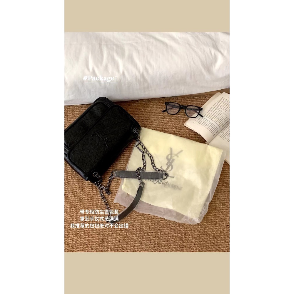 新品特價～聖羅蘭Niki郵差包-細節圖9