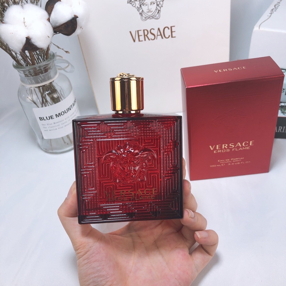 專櫃Versace範思哲 新款紅色Eros愛羅斯愛神之水男士淡香水新品紅瓶100ml-細節圖2