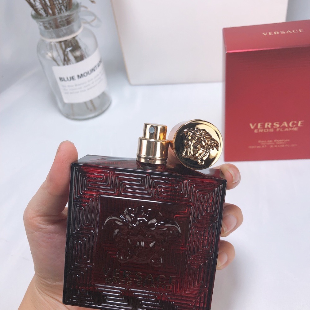 專櫃Versace範思哲 新款紅色Eros愛羅斯愛神之水男士淡香水新品紅瓶100ml-細節圖5