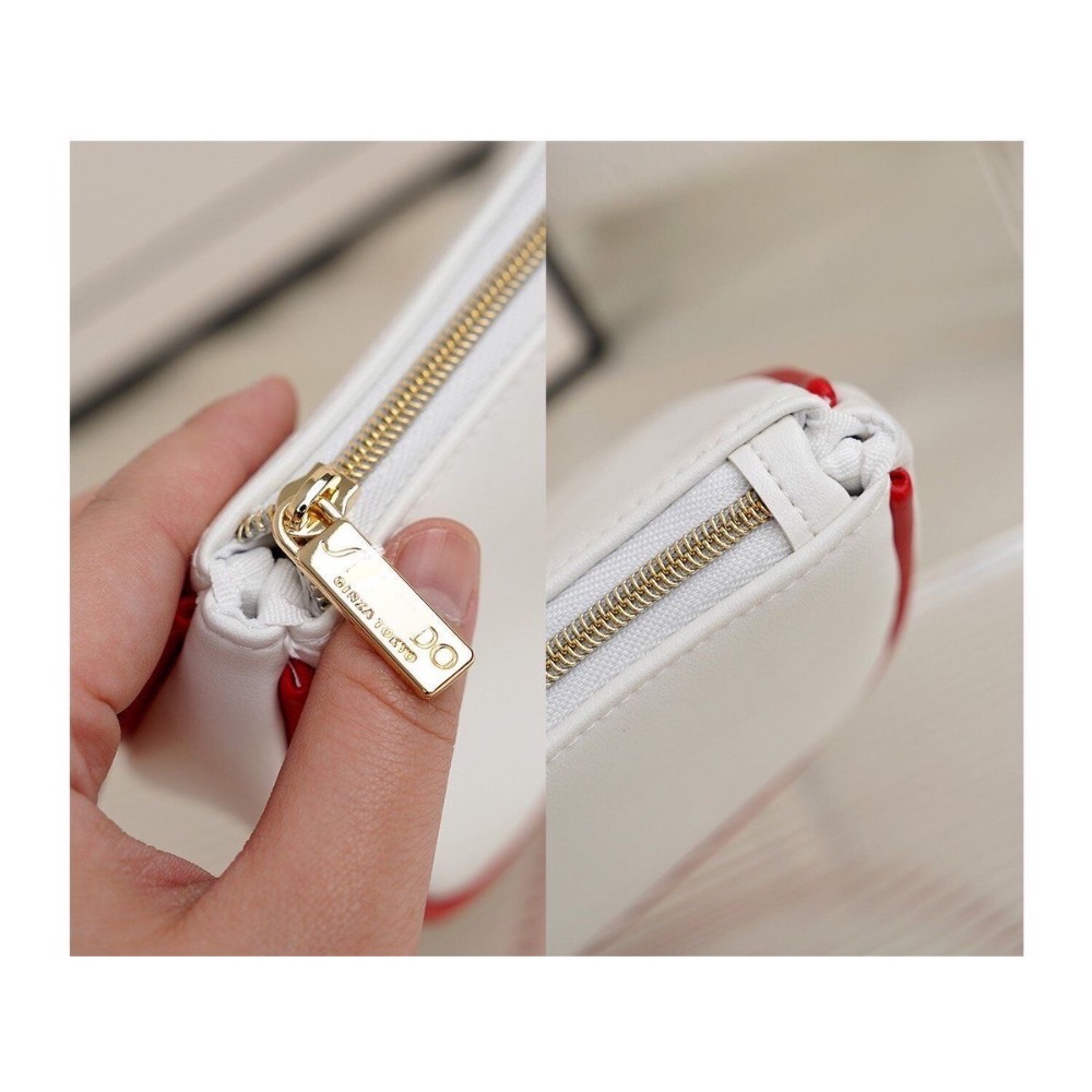 資生堂專櫃贈品白色pu化妝包-細節圖4
