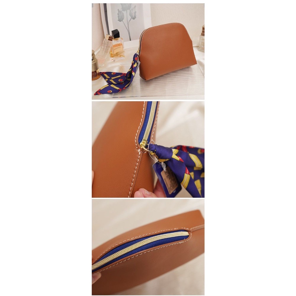 專櫃贈品收納包大容便攜PU 絲巾化妝包-細節圖3