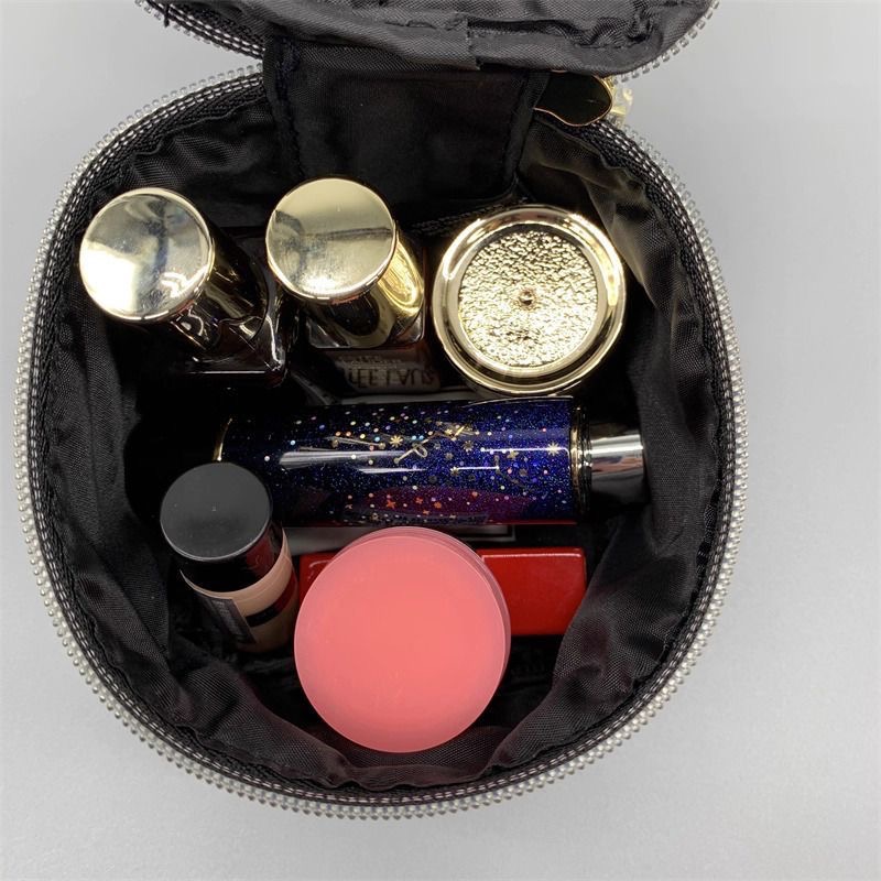 雅詩蘭黛藍格布料精緻小號迷你口紅氣墊化妝包-細節圖3