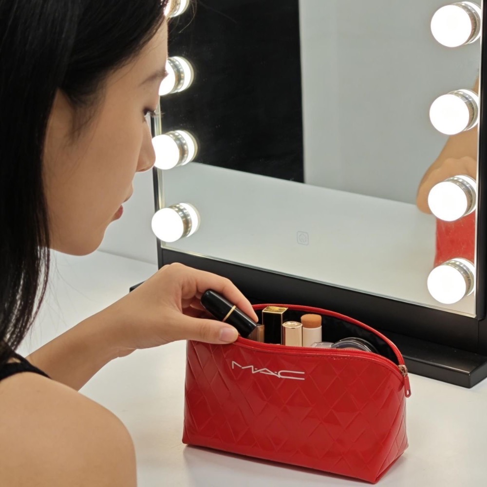 MAC專櫃贈品紅色精美化妝包-細節圖6