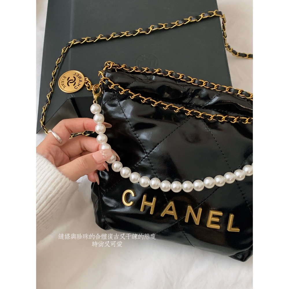 𝐂𝐡𝐚𝐧𝐞𝐥 𝐦𝐢𝐧𝐢珍珠垃圾袋+顏色-細節圖5