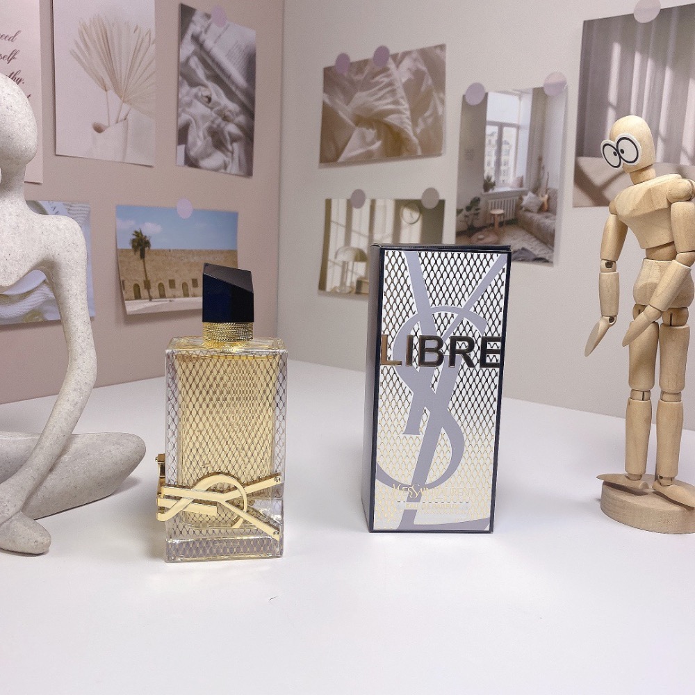 YSL聖羅蘭2024年聖誕限定金色蕾絲鎏金版自由之水香水90ml-細節圖2