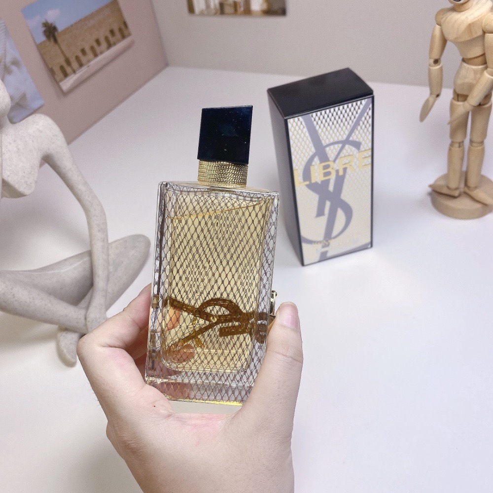 YSL聖羅蘭2024年聖誕限定金色蕾絲鎏金版自由之水香水90ml-細節圖3
