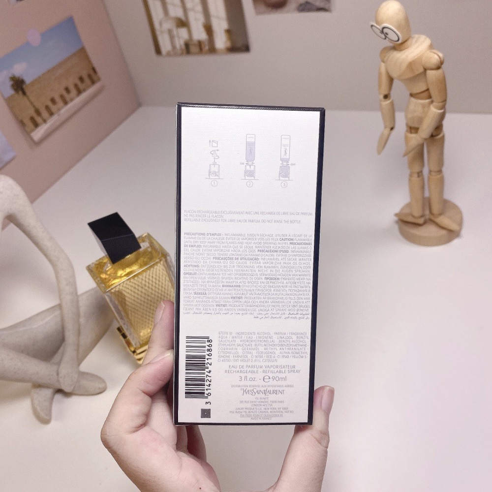 YSL聖羅蘭2024年聖誕限定金色蕾絲鎏金版自由之水香水90ml-細節圖5