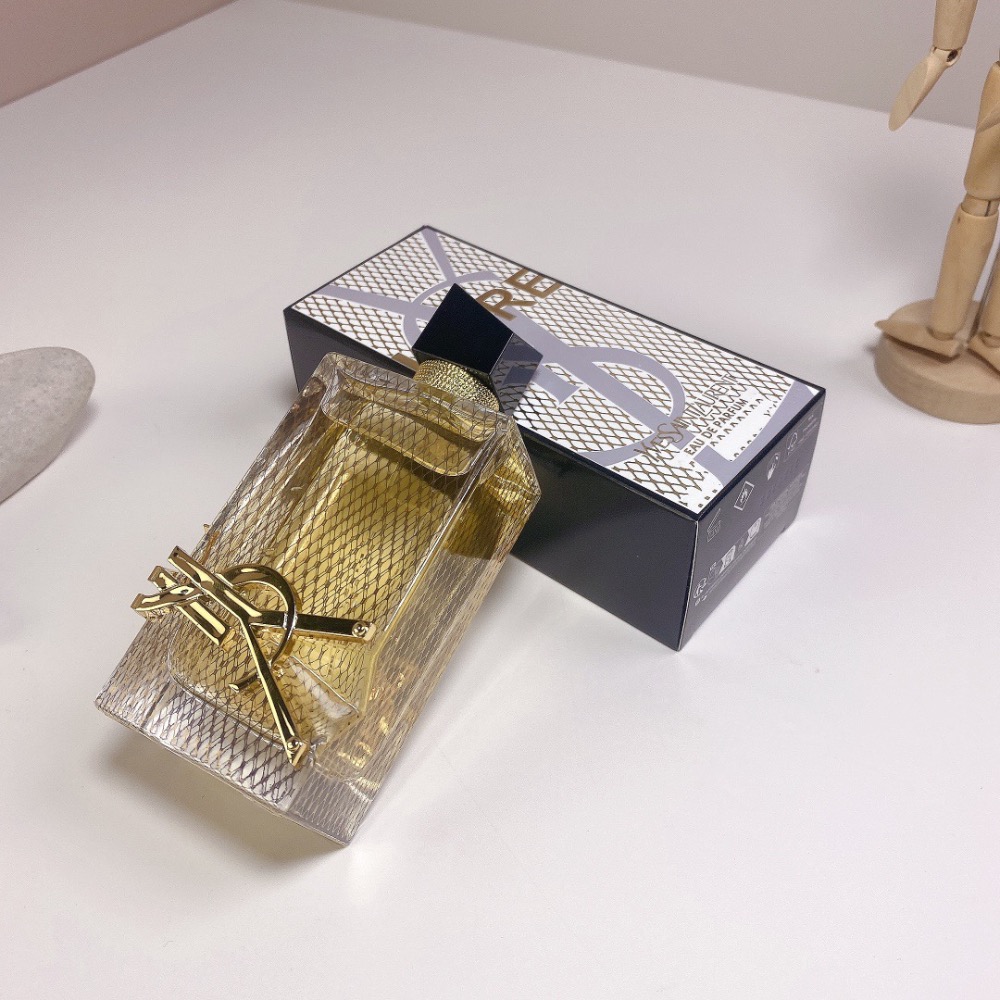 YSL聖羅蘭2024年聖誕限定金色蕾絲鎏金版自由之水香水90ml-細節圖8