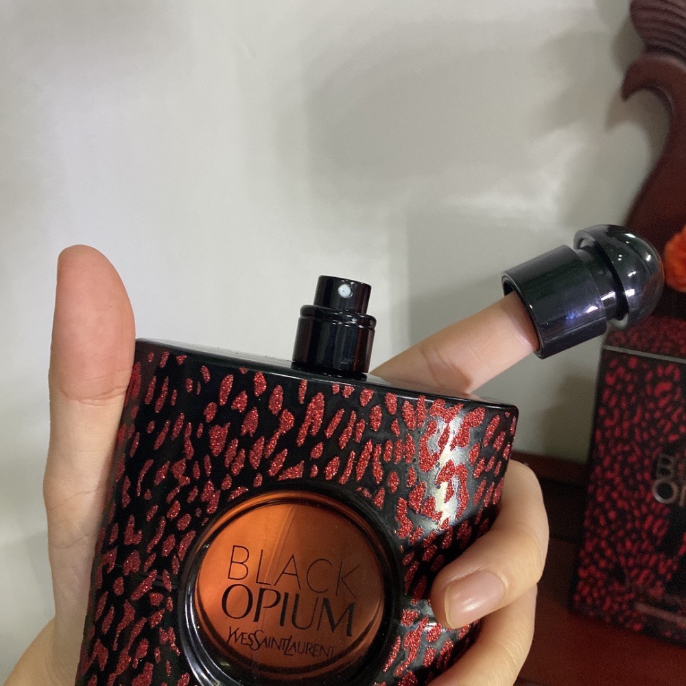 YSL聖羅蘭紅鴉片 黑色奧飄茗女士香水90ml聖誕限定款-細節圖4