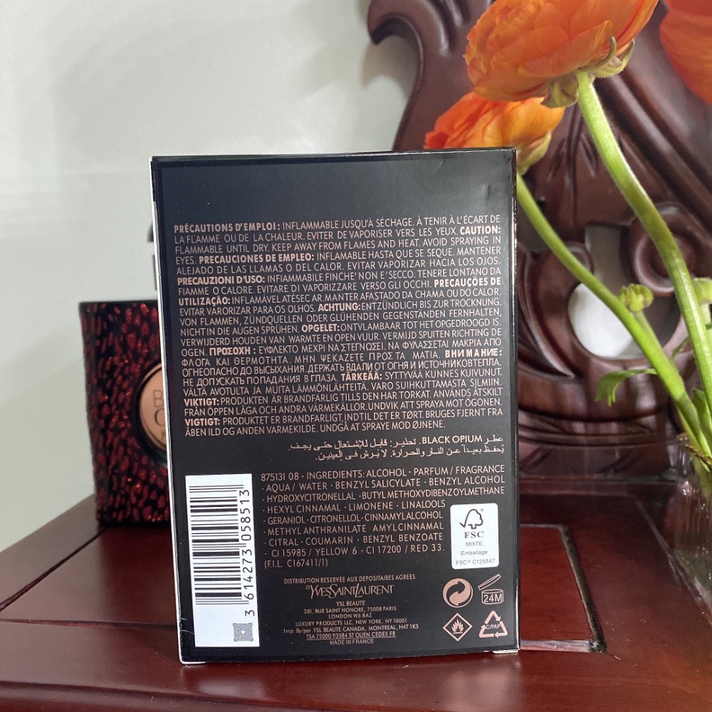 YSL聖羅蘭紅鴉片 黑色奧飄茗女士香水90ml聖誕限定款-細節圖6