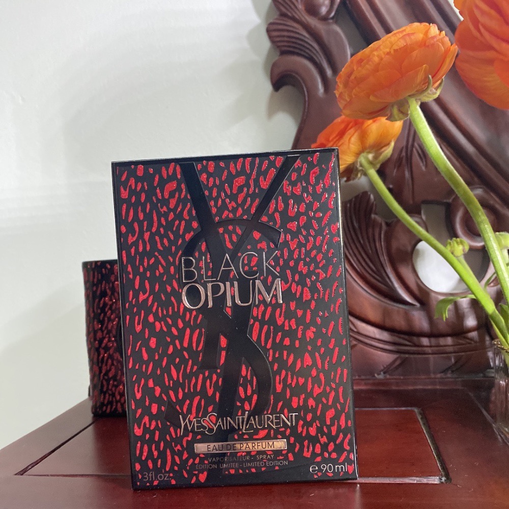 YSL聖羅蘭紅鴉片 黑色奧飄茗女士香水90ml聖誕限定款-細節圖8