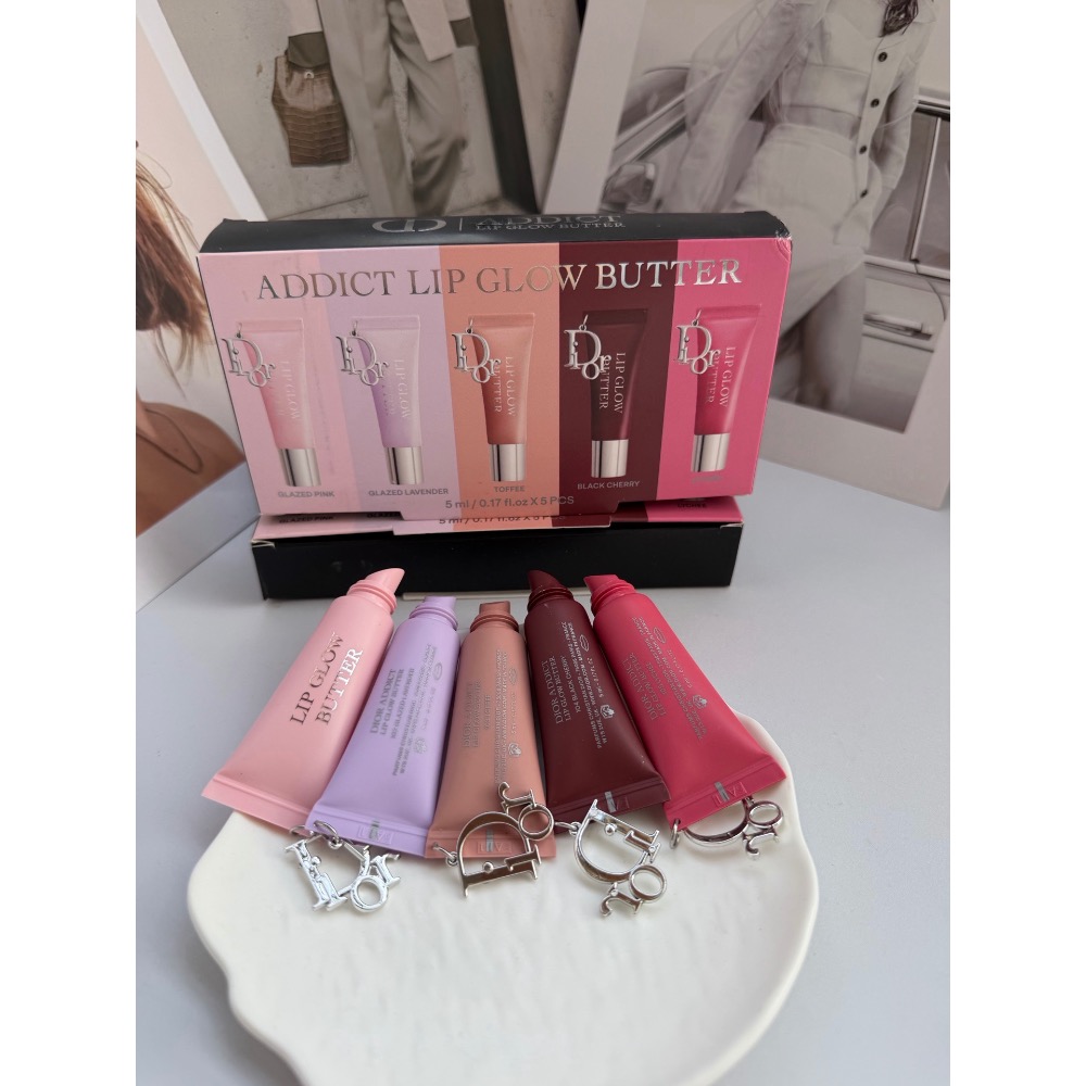 全新迪奧吊墜果凍中樣唇蜜5件套5ml-細節圖4