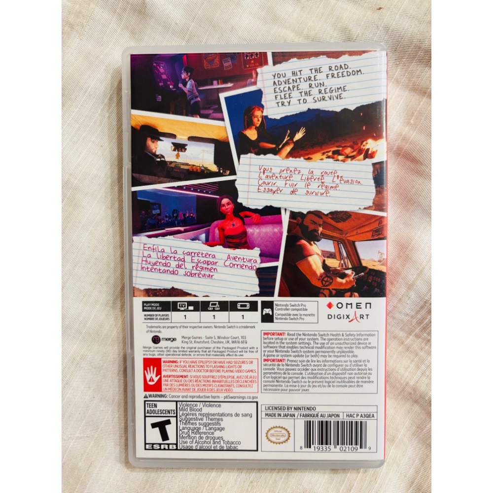 NS SWITCH 96號公路 沈浸式文字冒險 遊戲片-細節圖2