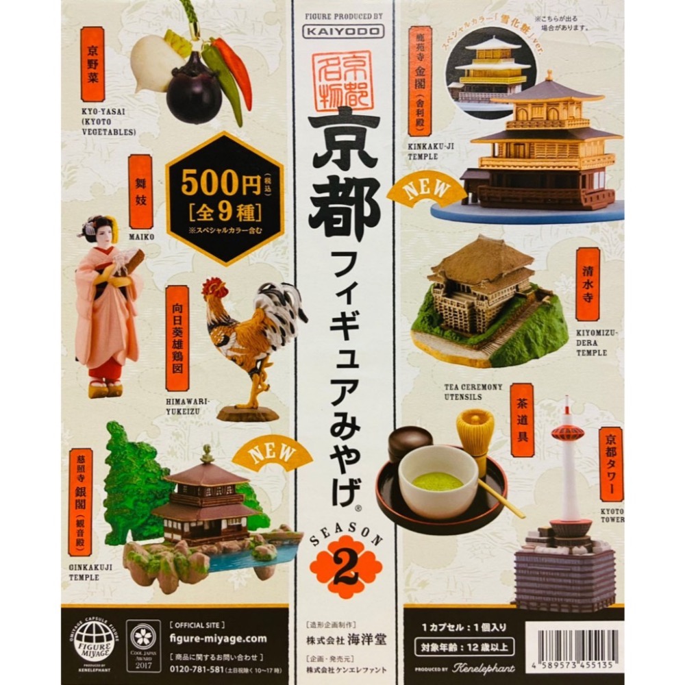 海洋堂 京都扭蛋 轉蛋 扭蛋 抹茶 Kenelephant THE京都名產-規格圖1