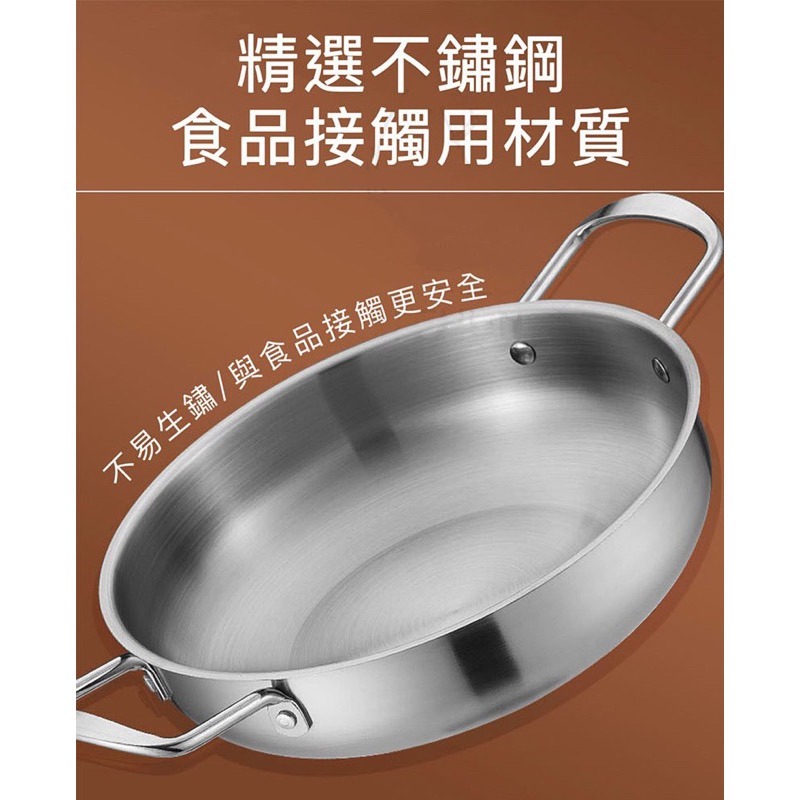 ￼韓式泡麵鍋 不鏽鋼鍋 雙耳鍋 海鮮鍋 意麵鍋 小火鍋 電磁爐通用 部隊鍋 拉麵鍋 加厚乾鍋 泡麵鍋 鍋子平底單人料理-細節圖4