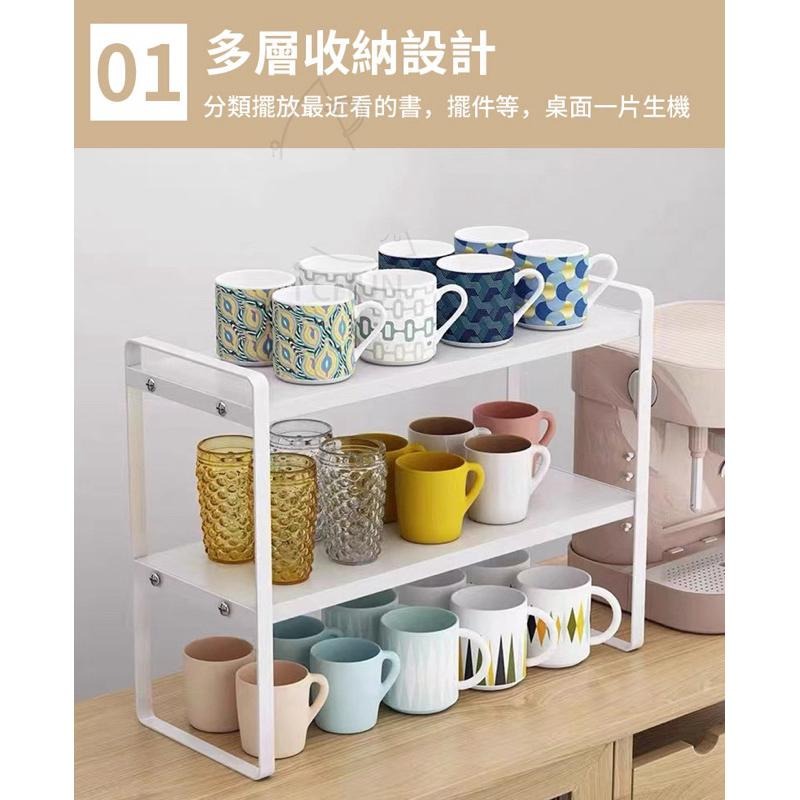 桌面收納架 收納架 桌上置物架 桌上雙層架 文具架 收納架 置物架 桌上收納 廚房收納架-細節圖2