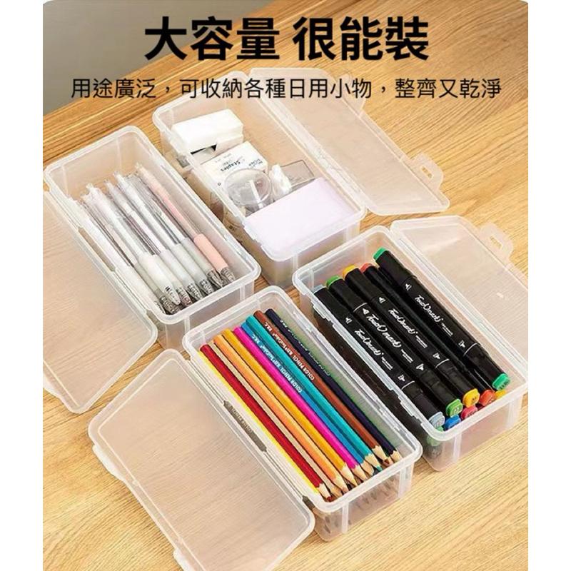 【台灣現貨】收納盒 文具收納盒 透明收納盒 飾品收納盒 抽屜收納盒 小物收納盒 長型收納盒 飾品盒 盒子 筆盒 小物-細節圖2