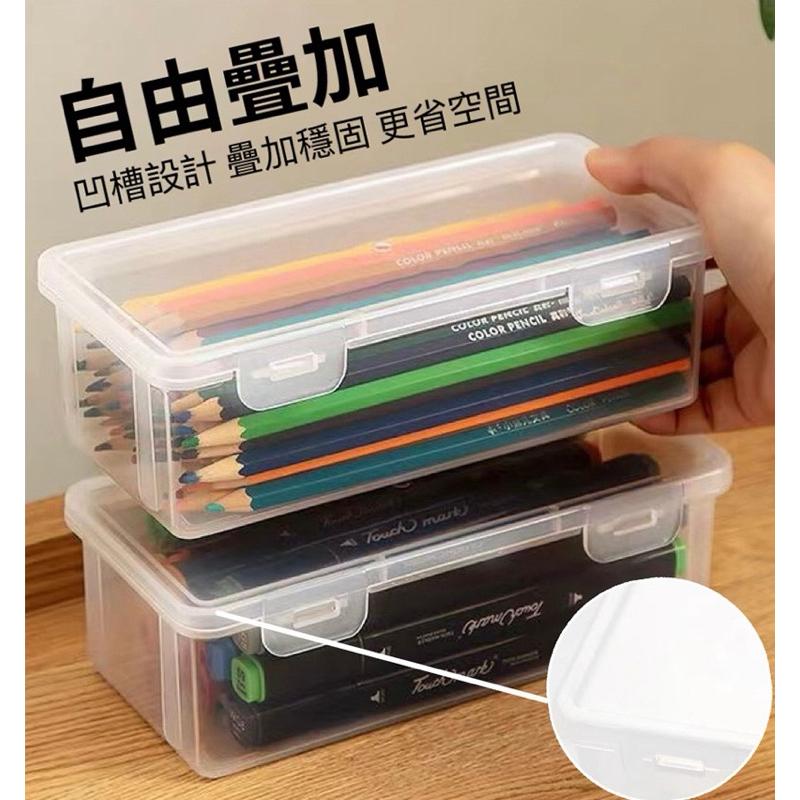 【台灣現貨】收納盒 文具收納盒 透明收納盒 飾品收納盒 抽屜收納盒 小物收納盒 長型收納盒 飾品盒 盒子 筆盒 小物-細節圖5