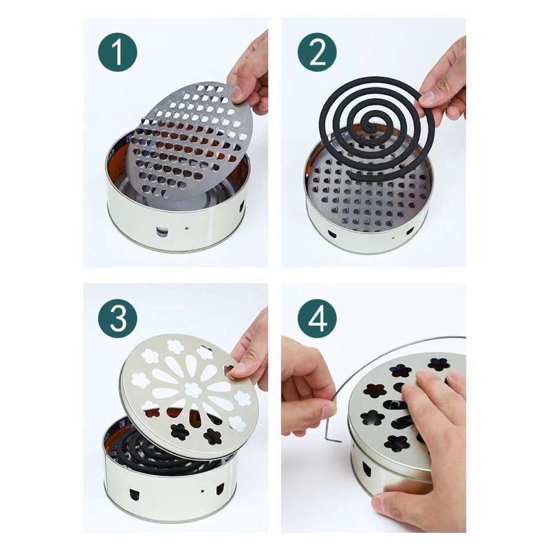 【現貨】蚊香盒 蚊香盤 蚊香架 蚊香置物架 香爐 驅蚊 造型蚊香盒 薰香盒 煙灰缸 手提蚊香盒 香盤盒-細節圖2