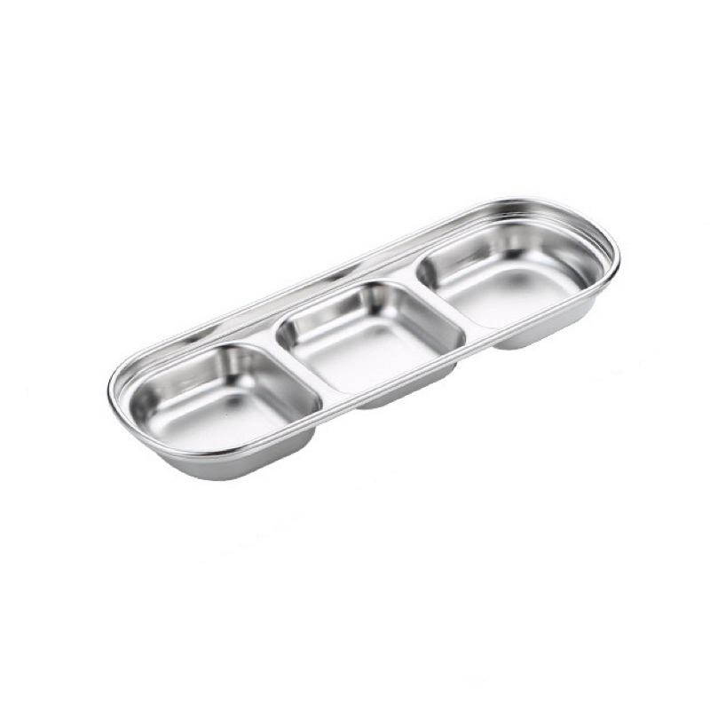 沾醬碟 醬料碟 韓式不鏽鋼醬料碟 小碟子 小菜碟 碟子 沾醬碟 備料碟 調味碟 不鏽鋼醬料碟 304不銹鋼 醬油盤多格-細節圖2