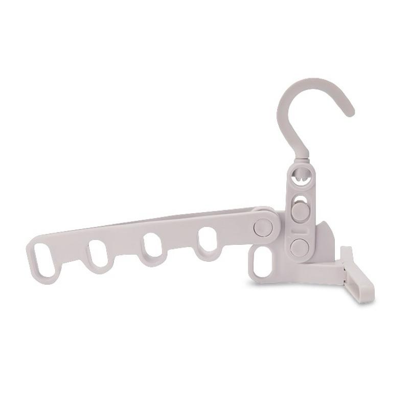 【台灣現貨】五孔折疊衣架 門後衣架 折疊衣架 掛衣架 晾衣架 旅行曬衣架 可折疊衣架 室內曬衣架 衣架 收納衣架-細節圖2