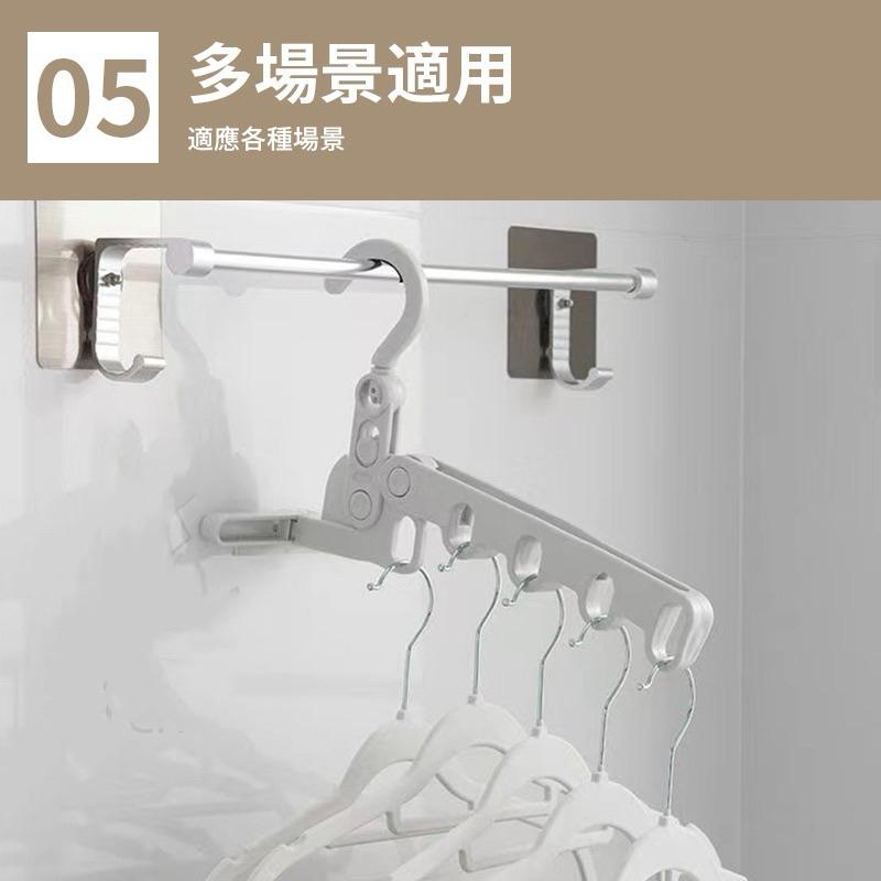 【台灣現貨】五孔折疊衣架 門後衣架 折疊衣架 掛衣架 晾衣架 旅行曬衣架 可折疊衣架 室內曬衣架 衣架 收納衣架-細節圖7