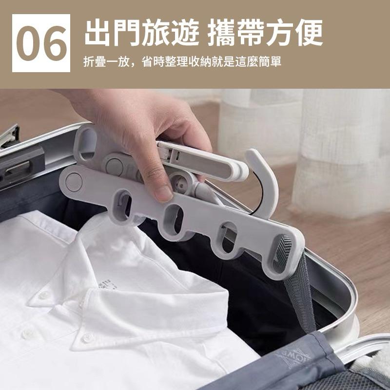 【台灣現貨】五孔折疊衣架 門後衣架 折疊衣架 掛衣架 晾衣架 旅行曬衣架 可折疊衣架 室內曬衣架 衣架 收納衣架-細節圖8