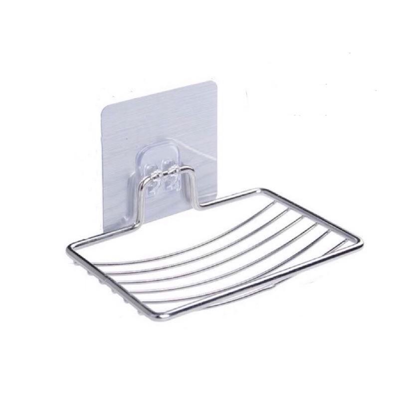 【領卷免運】無痕貼肥皂架 不鏽鋼肥皂架 瀝水架 肥皂架 摟空架 肥皂收納架 海面架 菜瓜布架 浴室 廚房🔥現貨🔥衛浴設備-細節圖2