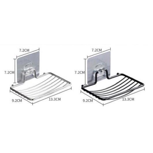【領卷免運】無痕貼肥皂架 不鏽鋼肥皂架 瀝水架 肥皂架 摟空架 肥皂收納架 海面架 菜瓜布架 浴室 廚房🔥現貨🔥衛浴設備-細節圖8