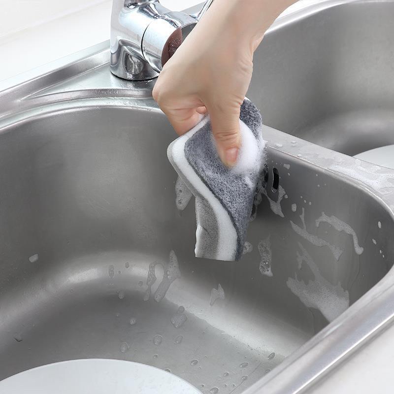 【台灣現貨】菜瓜布 雙層菜瓜布 海綿菜瓜布 清潔布 洗碗布 去污 去油 清潔刷 洗碗刷 海綿刷 廚房清潔 碗盤.-細節圖3