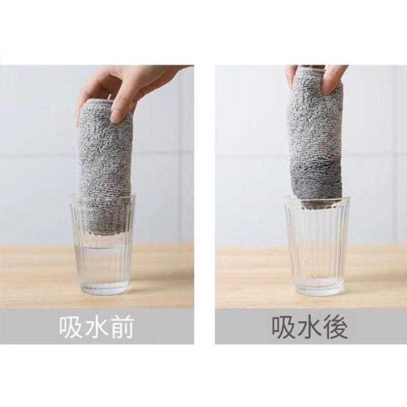 【領卷免運】日式竹炭抹布 吸水抹布 抹布 清洗 廚房抹布 纖維抹布 吸水巾 去污抹布  地板方巾 吸油布 竹炭 吸水怪-細節圖4