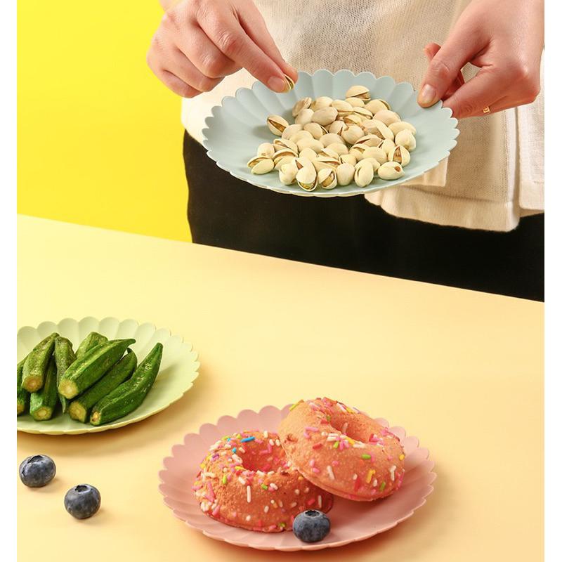 盤子 餐盤 圓盤 淺圓盤  零食盤 水果盤 點心盤 盤子 蛋糕盤 菜渣盤 菜盤 塑膠盤 耐摔盤 骨頭盤 小盤子 花邊 盤-細節圖3