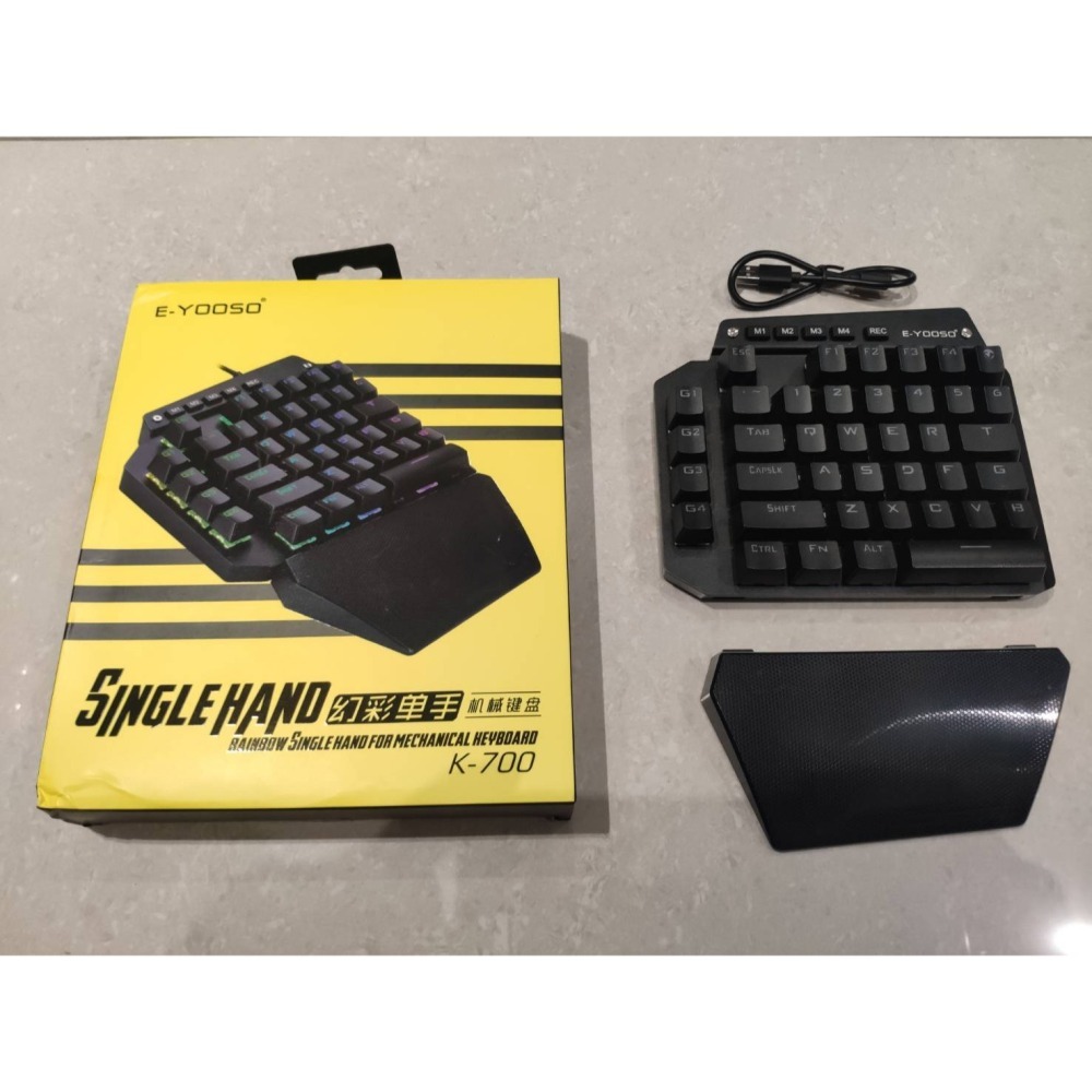 e元素 K700 單手鍵盤 機械鍵盤 青紅茶黑軸可選 鍵鼠轉換器 壓槍鼠 壓槍宏 輔助瞄準 XIM-細節圖5