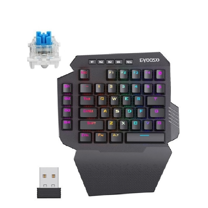 e元素 K700 單手鍵盤 機械鍵盤 青紅茶黑軸可選 鍵鼠轉換器 壓槍鼠 壓槍宏 輔助瞄準 XIM-規格圖5