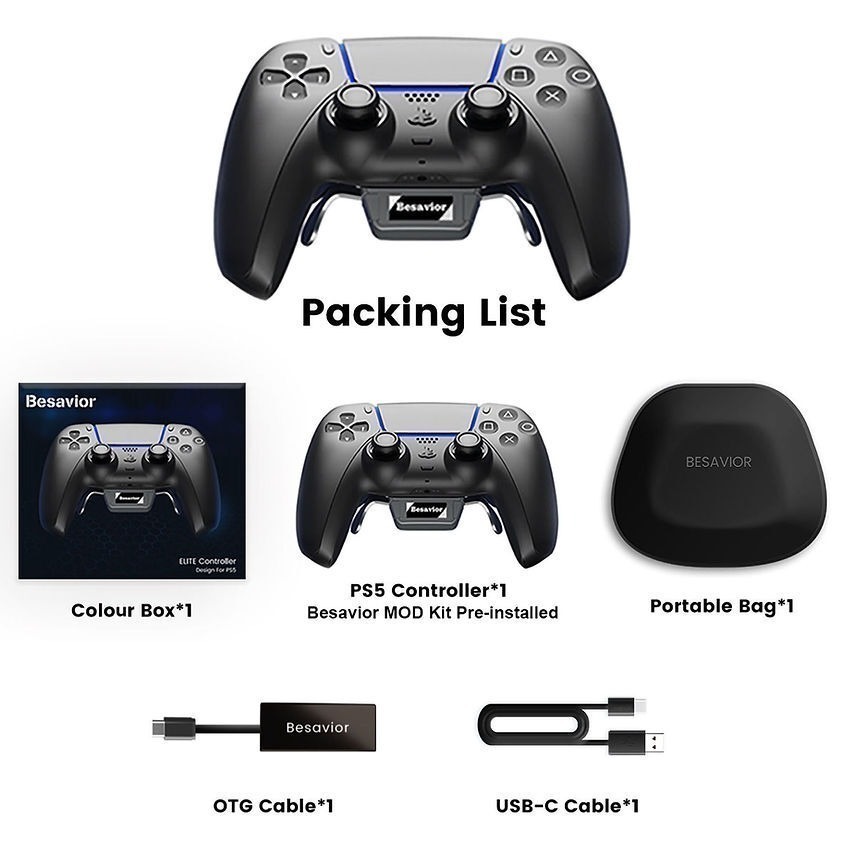 PS5 精英手把 Besavior 菁英手把 支援鍵鼠轉換器 Reasnow S1 XIM 克麥-規格圖7