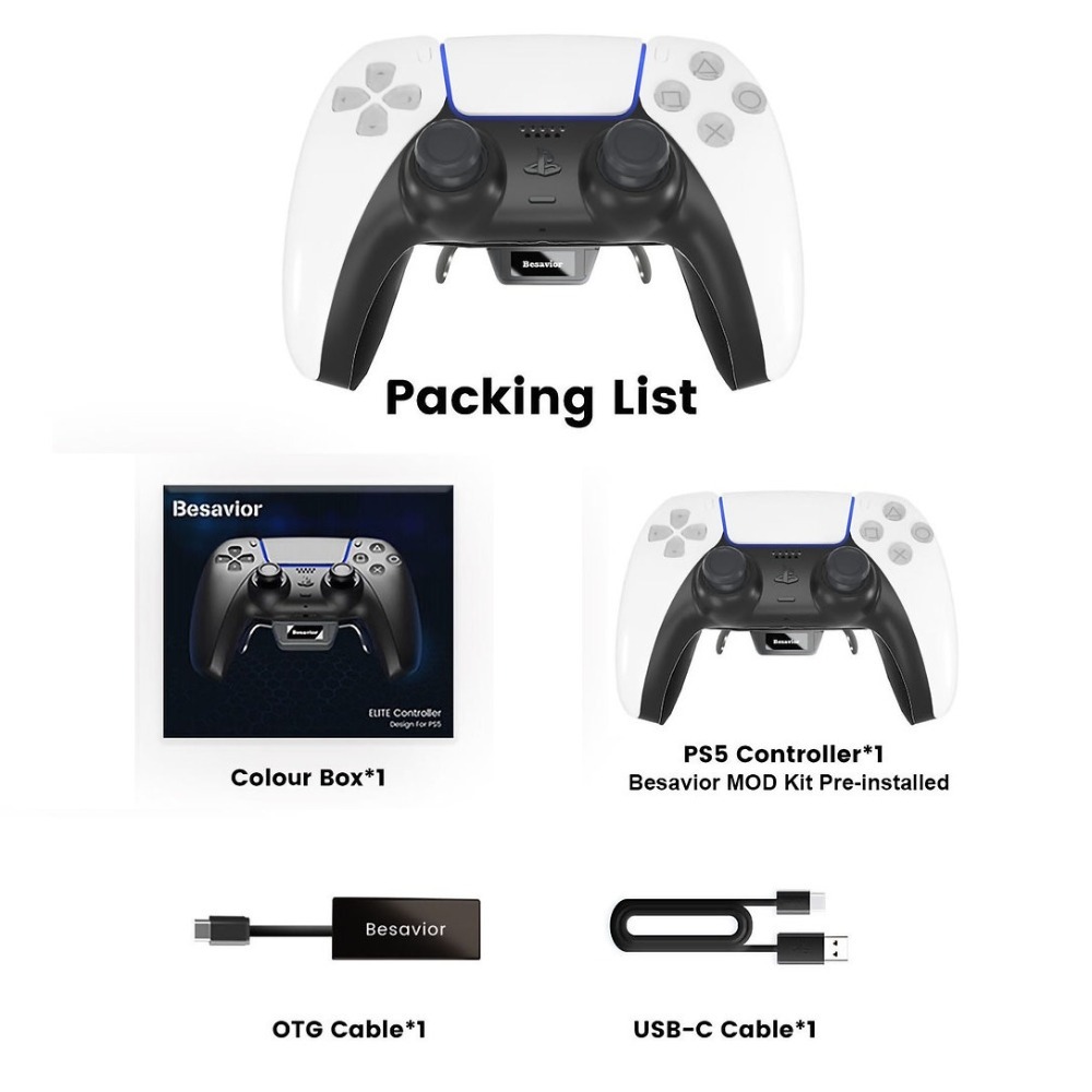 PS5 精英手把 Besavior 菁英手把 支援鍵鼠轉換器 Reasnow S1 XIM 克麥-規格圖7