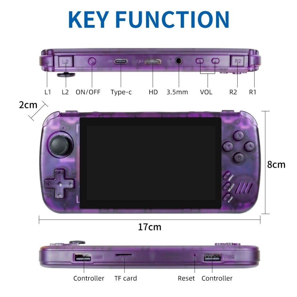 霸王小子 X39 Pro IPS 4.3吋螢幕 開源掌機 四核心 掌上型遊戲機 復古電玩 大型電玩 街機遊戲-細節圖6