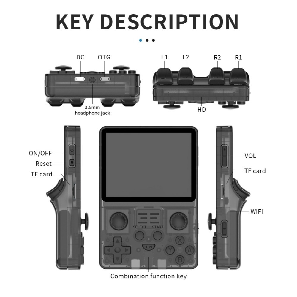 全新上市 霸王小子 RGB20S IPS 3.5吋螢幕 開源掌機 四核心 掌上型遊戲機 復古電玩 大型電玩 街機遊戲-細節圖4