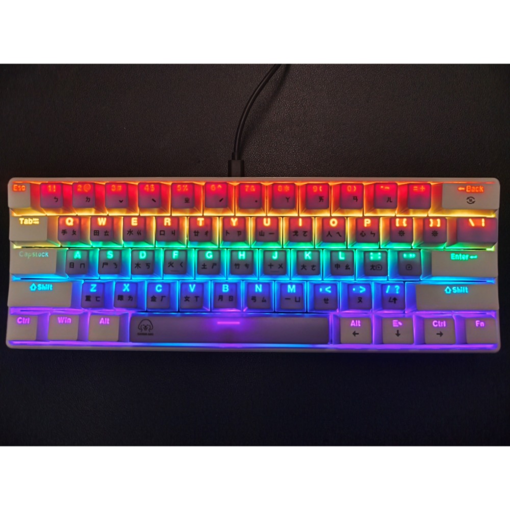 紅軸-白紫色 (注音+倉頡+英文)