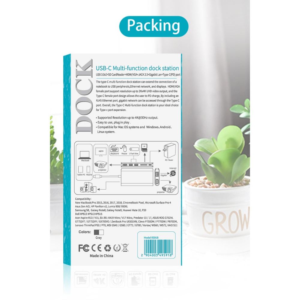 八合一多功能轉接器 Type-c 雙USB3.0集線器 Mac轉接頭(支持PD快充/SD卡讀取)-細節圖4