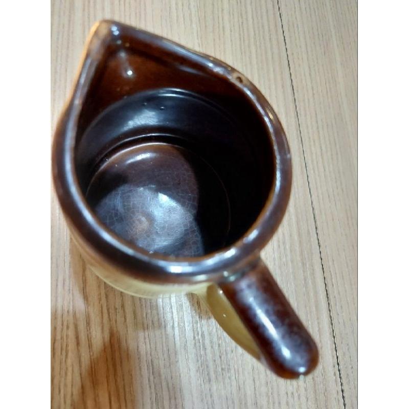 古董量杯一杯量杯奶壺尖嘴壺牛奶壺老件收藏珍藏品 早期陶瓷收藏-細節圖2