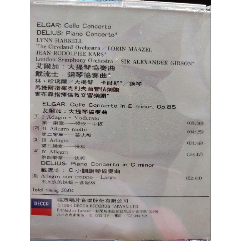 艾爾加：大提琴協奏曲／戴流士：鋼琴協奏曲Elgar / Delius-細節圖3