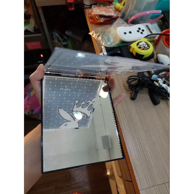 PLAYBOY正版 補妝鏡隨身鏡 隨身鏡化妝鏡 化妝鏡小方鏡  美妝鏡-細節圖2