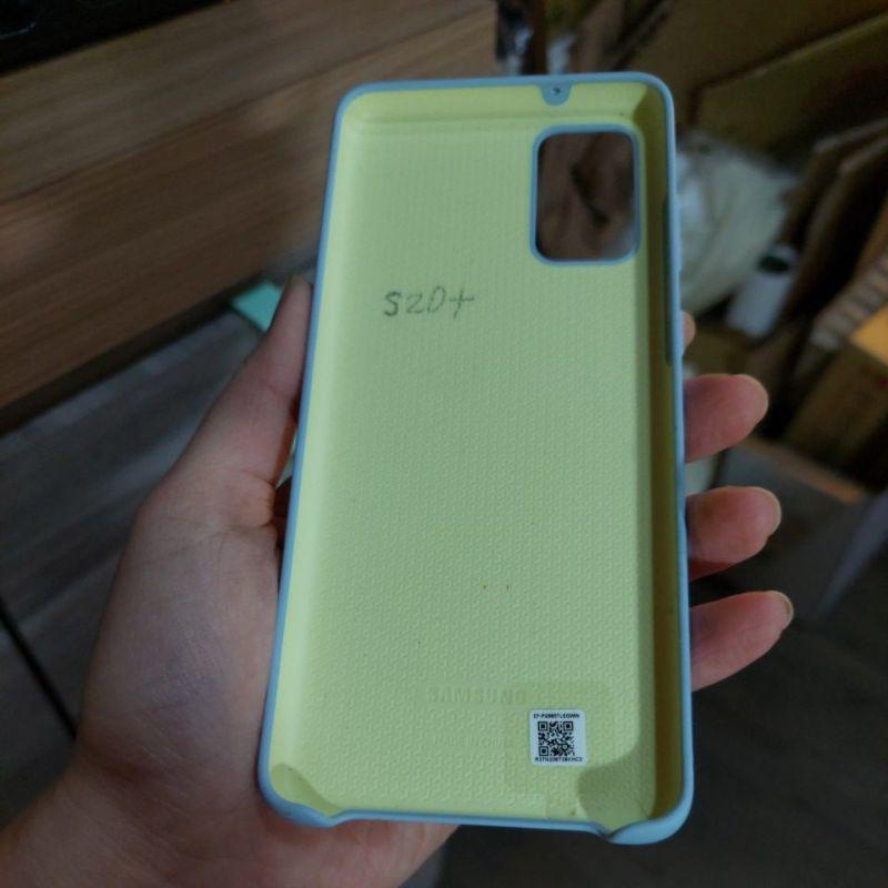 Samsung s20+ 原廠手機殼粉藍色手機保護殼-細節圖2