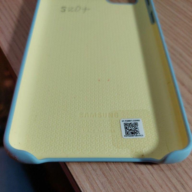 Samsung s20+ 原廠手機殼粉藍色手機保護殼-細節圖3