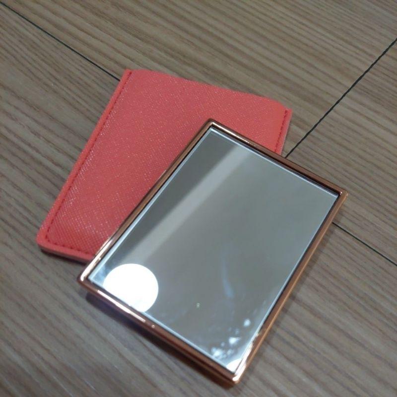 玫瑰金精緻手拿鏡子化妝鏡隨身鏡子附套子-細節圖2